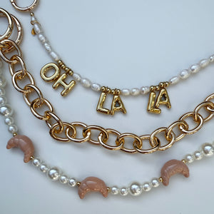 BALLOON LETTER FRESH WATER PEARL BOOM BESPOKE BAG CHARM