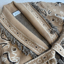 Load image into Gallery viewer, ‘LATTE’ BANDANA KNIT BELTED LONGLINE CARDIGAN
