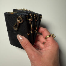 Load image into Gallery viewer, ‘YIN TO MY YANG’ MINI BLACK LEATHER BOOM BINDER
