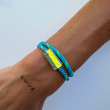 Load image into Gallery viewer, DREAM HAPPY BLUE &amp; YELLOW ROPE BRACELET SALE
