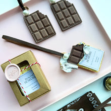 Load image into Gallery viewer, ‘BOOM BAR’ LEATHER CHOCOLATE BAR BAG CHARM BY BOOM BESPOKE
