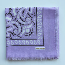 Load image into Gallery viewer, ‘LAVENDER’ LILAC FINE KNIT BANDANA LARGE SCARF
