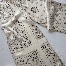 Load image into Gallery viewer, ‘COCONUT’ CREAM BANDANA SILK TROUSERS CO-ORD
