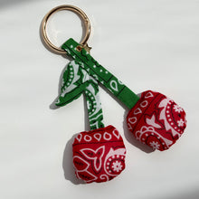 Load image into Gallery viewer, ‘BANDAÑA BONITA’ BANDANA CHERRY BAG CHARM BY BOOM BESPOKE

