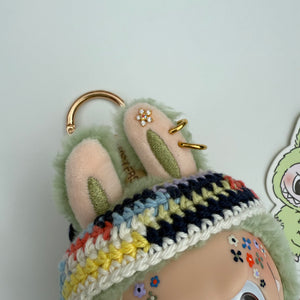 ‘FLOWER POWER’ GREEN GRAPE  BOOM BESPOKE LABUBU