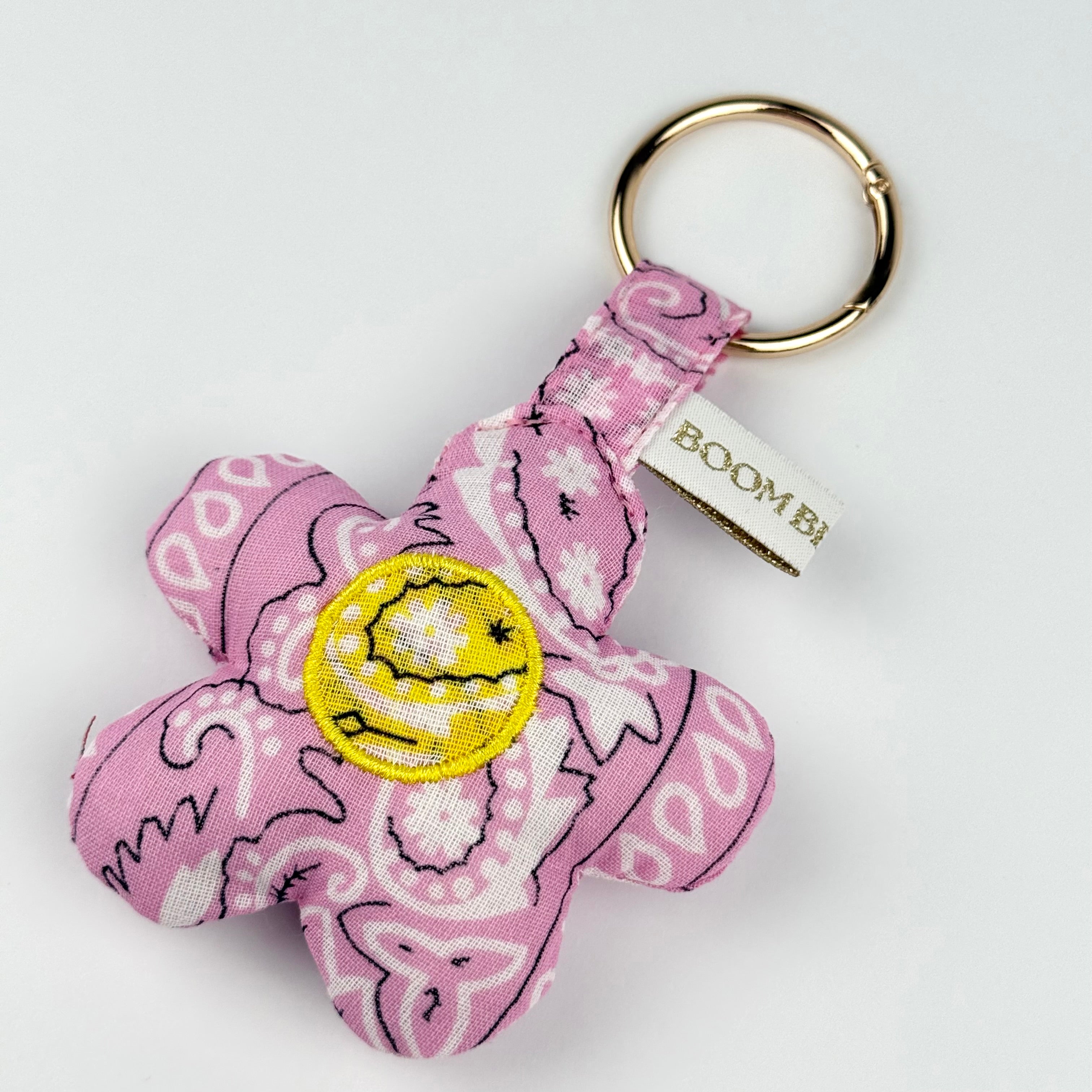 ‘PICKED FOR YOU’ PINK BOOM PUFFY BANDANA FLOWER BAG CHARM