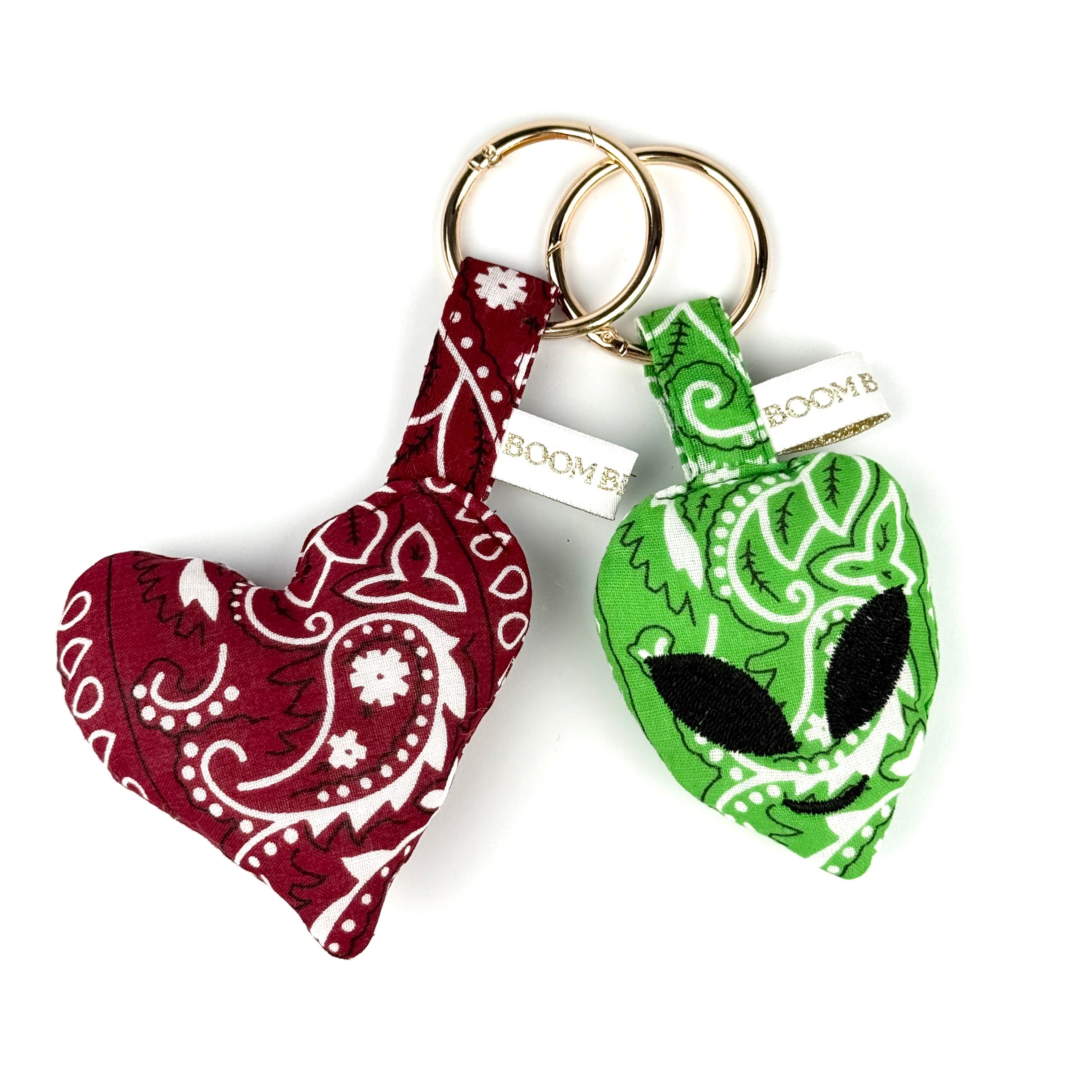‘NOT FROM AROUND HERE’ GREEN BOOM PUFFY BANDANA ALIEN BAG CHARM