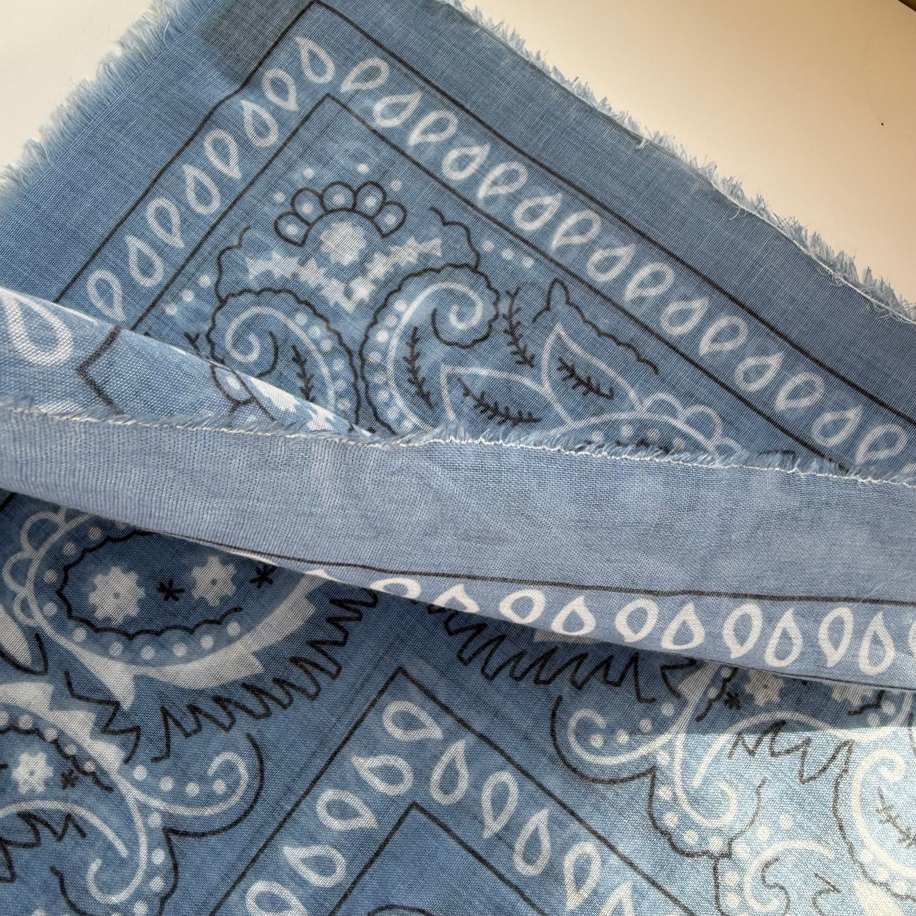 ‘BLUEBERRY’ BLUE THE MULTIWAY SQUARE BANDANA SCARF
