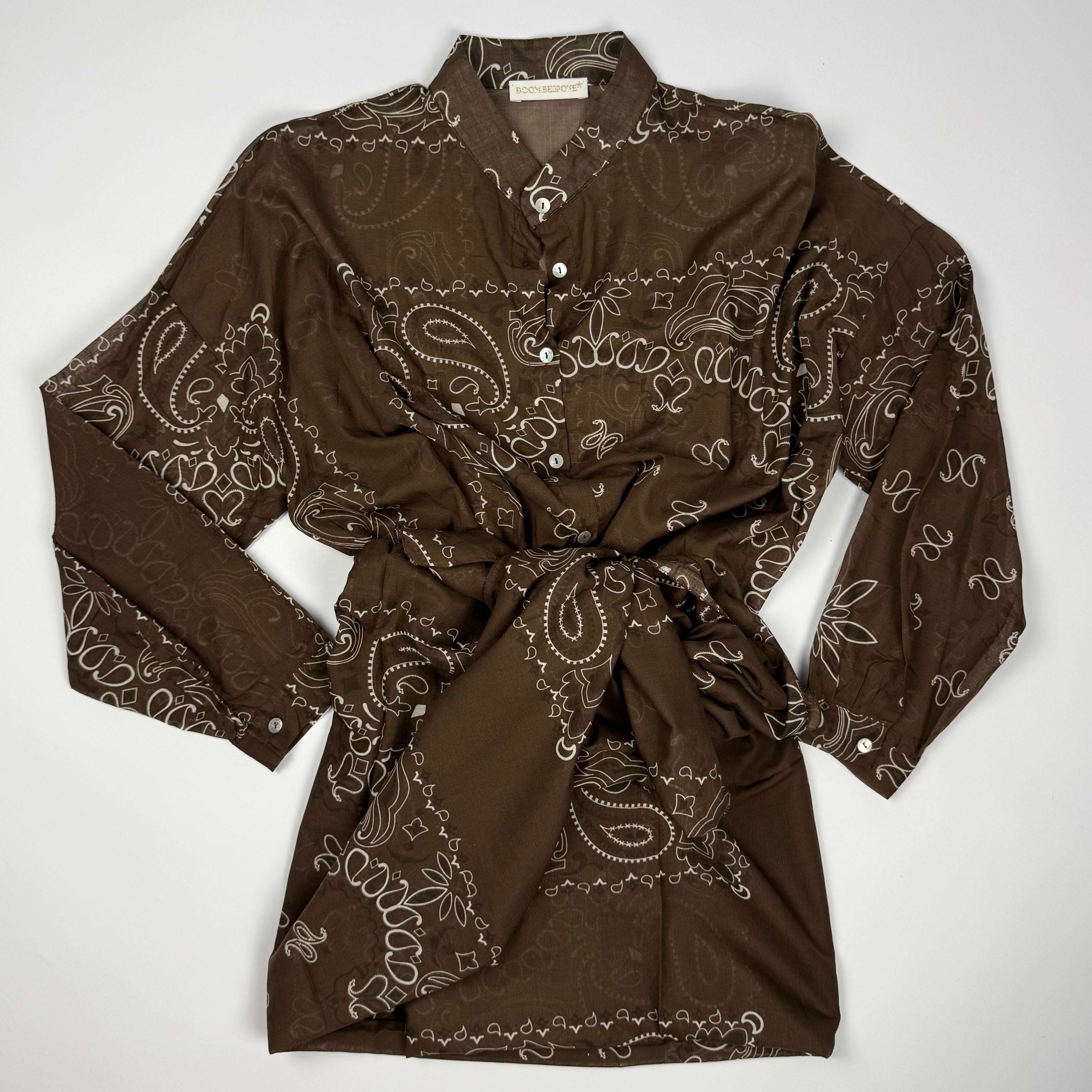 'ESPRESSO' BROWN BANDANA MULTIWAY COTTON SET