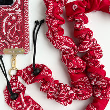 Load image into Gallery viewer, RED BANDANA ADJUSTABLE CROSSBODY PHONE STRAP
