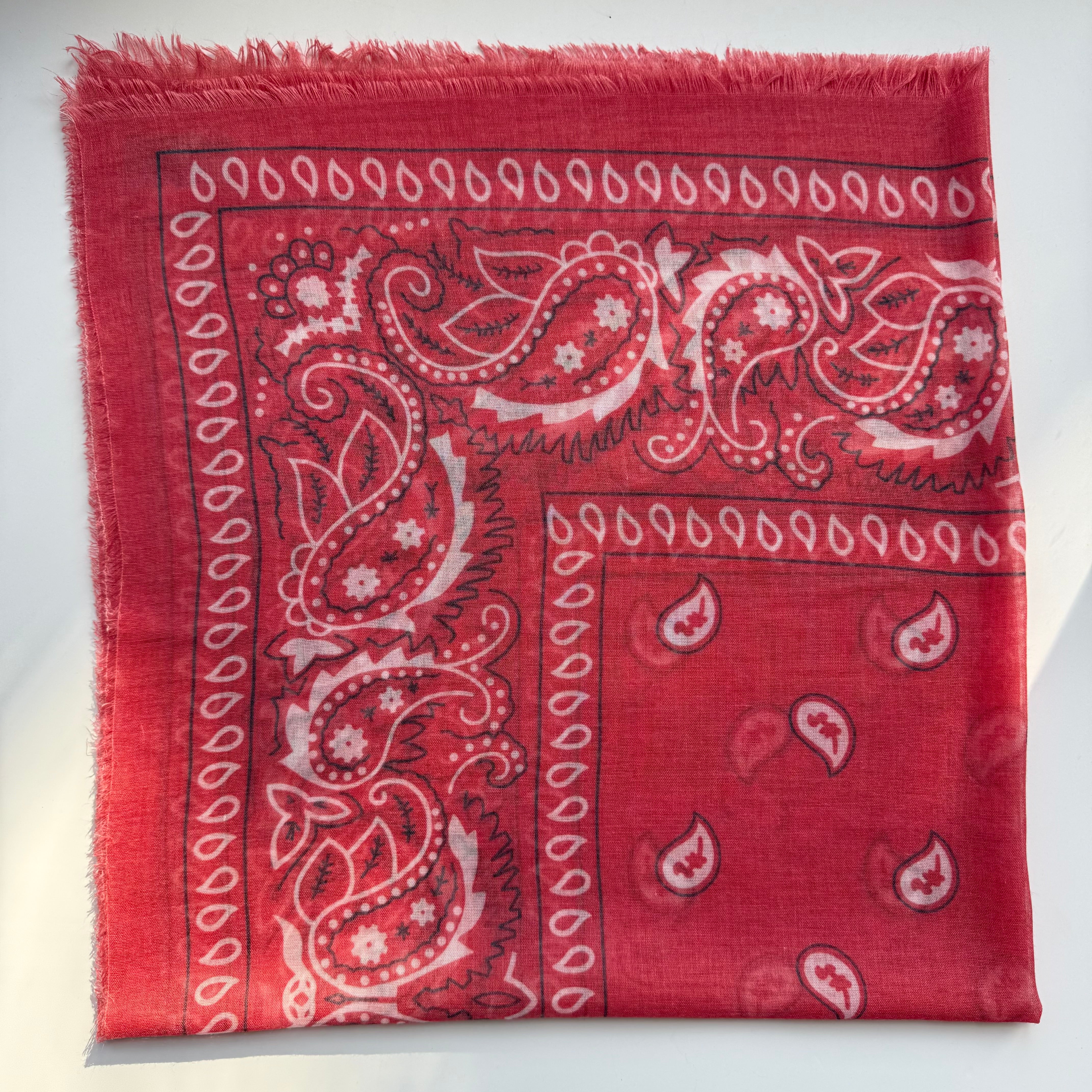 ‘WATERMELON’ RED THE MULTIWAY SQUARE BANDANA SCARF