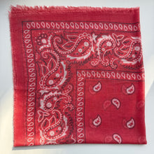 Load image into Gallery viewer, ‘WATERMELON’ RED THE MULTIWAY SQUARE BANDANA SCARF
