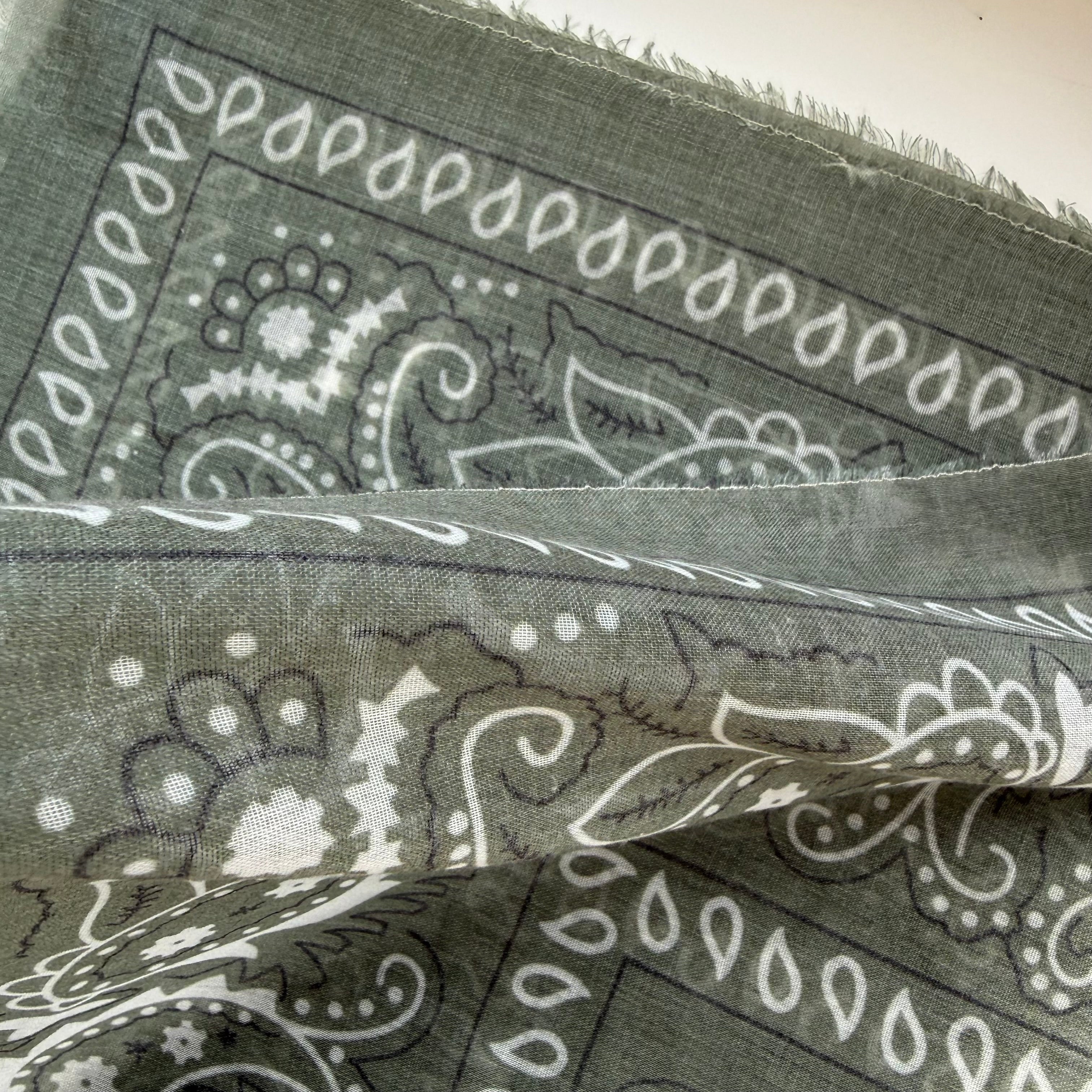 ‘AVOCADO’ GREEN THE MULTIWAY SQUARE BANDANA SCARF