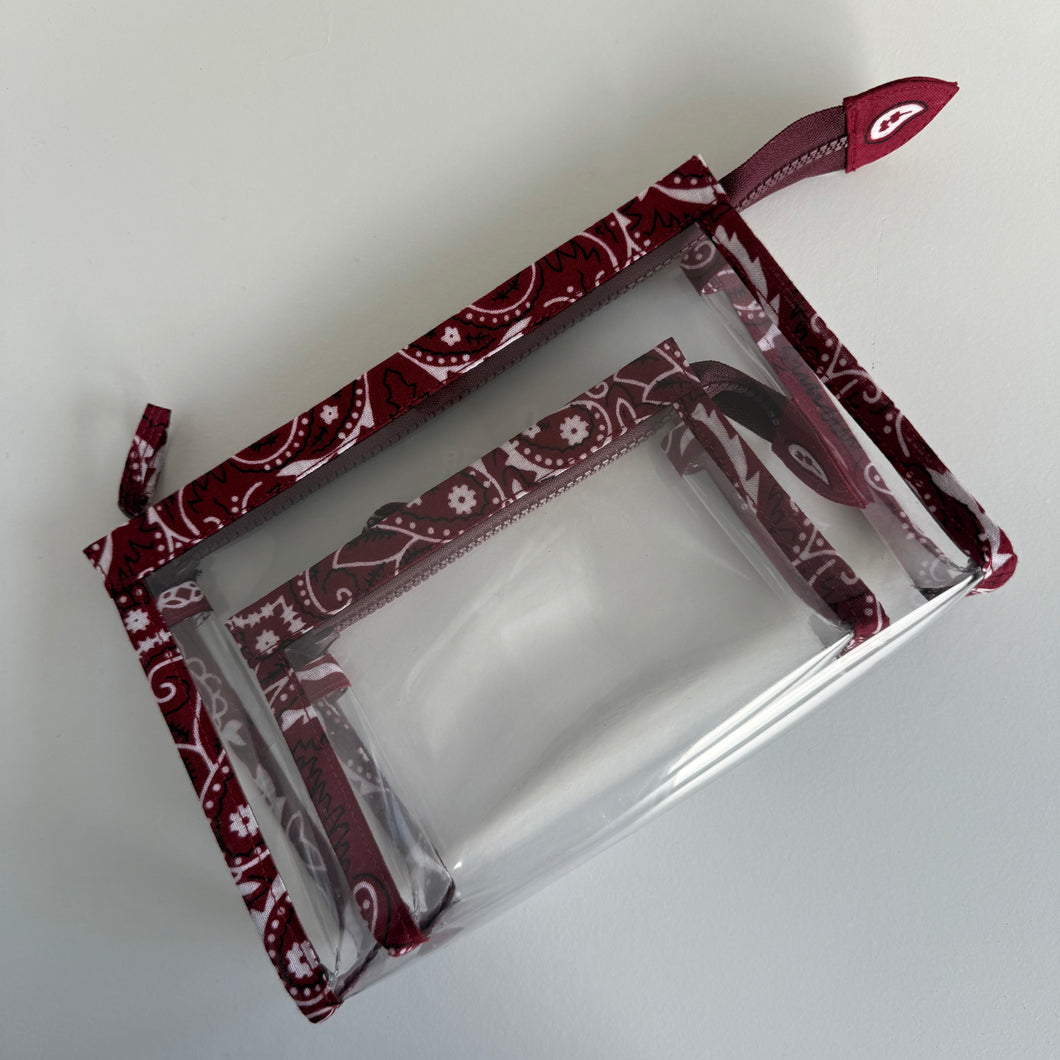 ‘MERLOT’ BANDANA POUCH SET BY BOOM BESPOKE