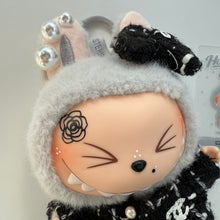 Load image into Gallery viewer, ‘BLACK BOUCLÉ’ HEHE BOOM BESPOKE LABUBU
