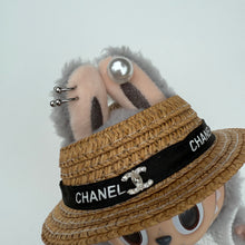 Load image into Gallery viewer, ‘BLACK &amp; WHITE HAT’ SESAME BEAN BOOM BESPOKE LABUBU
