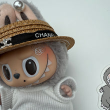Load image into Gallery viewer, ‘BLACK &amp; WHITE HAT’ SESAME BEAN BOOM BESPOKE LABUBU
