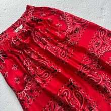 Load image into Gallery viewer, ‘CHERRY’ RED BANDANA SILK SKIRT CO-ORD
