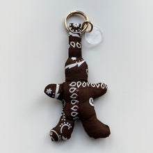 Load image into Gallery viewer, ‘GINGERBREAD MAN’ PUFFY BOOM BANDANA BAG CHARM
