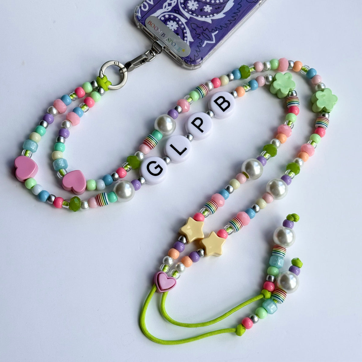 ‘SPRING’ CHUNKY PASTEL CROSSBODY PHONE STRAP