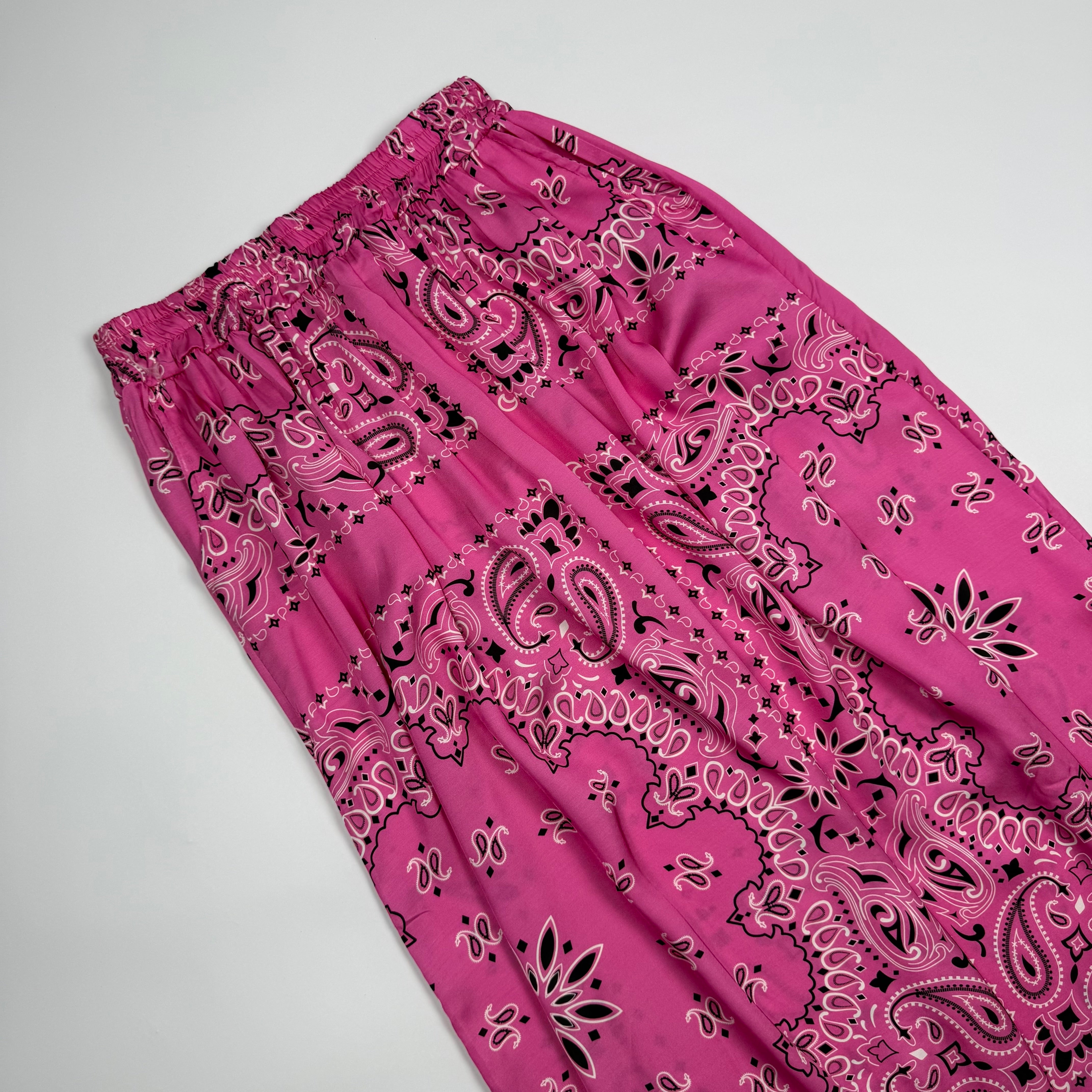‘FLAMINGO’ PINK BANDANA SILK SKIRT CO-ORD