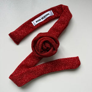 RED GLITTER ROSE CHOKER BY BOOM BESPOKE