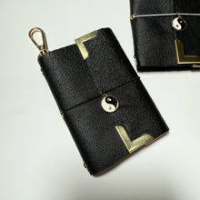 Load image into Gallery viewer, ‘YIN TO MY YANG’ MINI BLACK LEATHER BOOM BINDER
