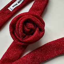 Load image into Gallery viewer, RED GLITTER ROSE CHOKER BY BOOM BESPOKE
