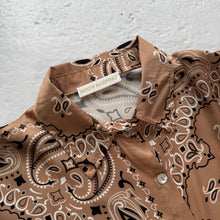 Load image into Gallery viewer, ‘ICED LATTE’ TAN BANDANA SILK SHIRT CO-ORD
