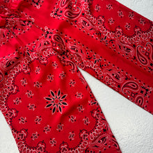 Load image into Gallery viewer, ‘CHERRY’ RED BANDANA SILK TROUSERS CO-ORD
