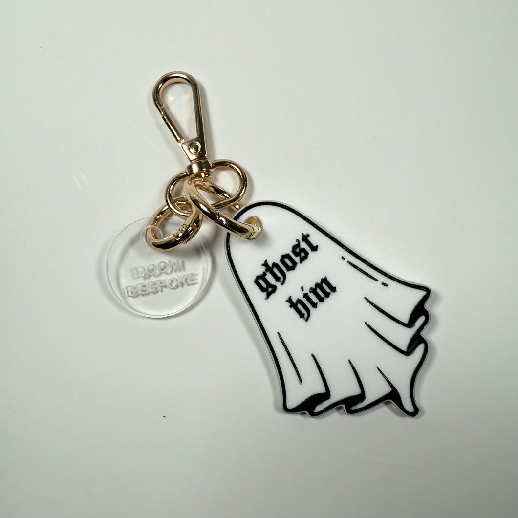 GHOST HIM WHITE BOOM BESPOKE BAG CHARM/KEYRING