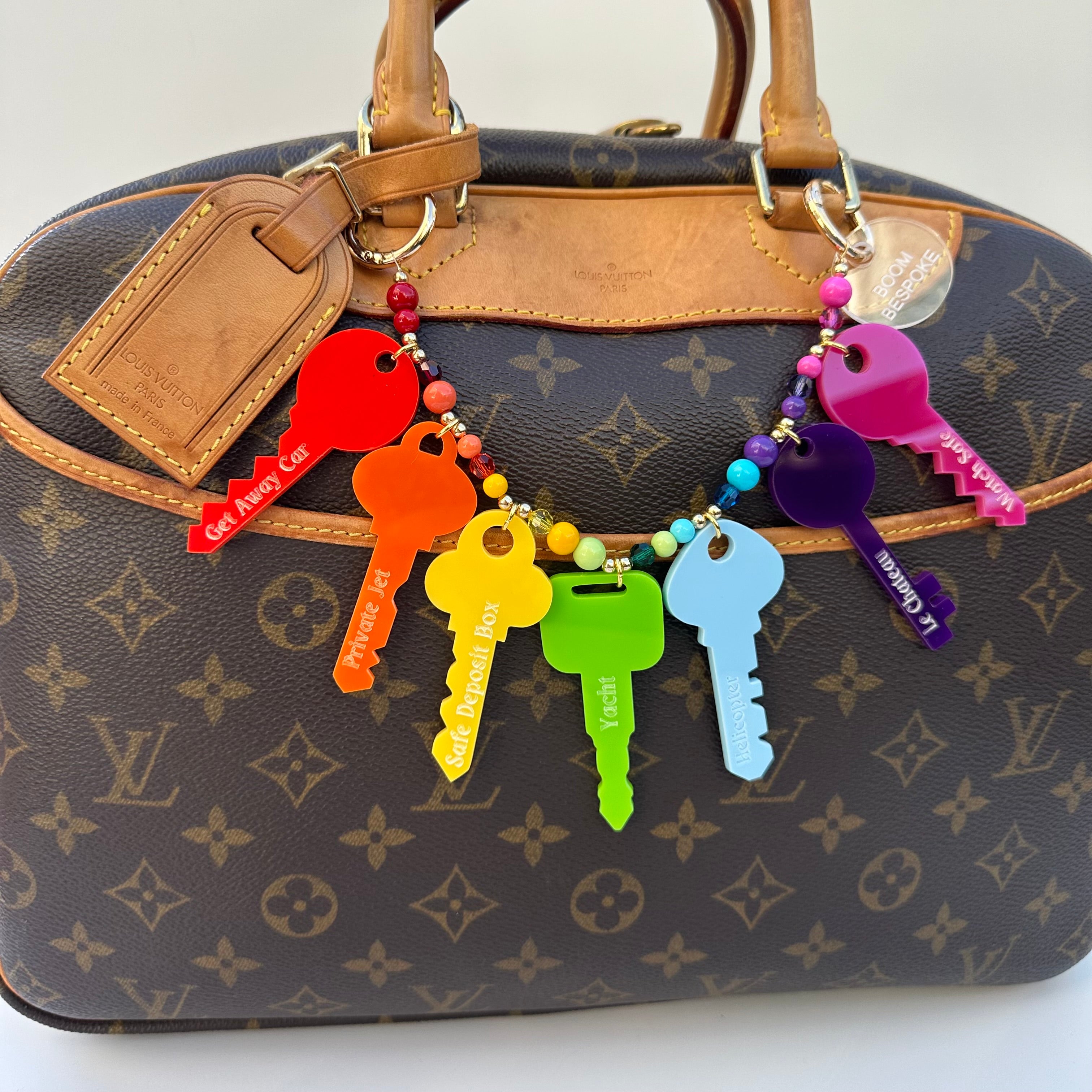 ‘KEYS TO THE GOOD LIFE’ BOOMBOW BEADED KEY BAG CHARM