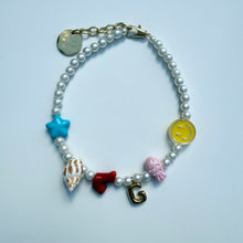 Load image into Gallery viewer, ´SUNNY SMILES’ FAUX PEARL CHARM NECKLACE BY BOOM BESPOKE
