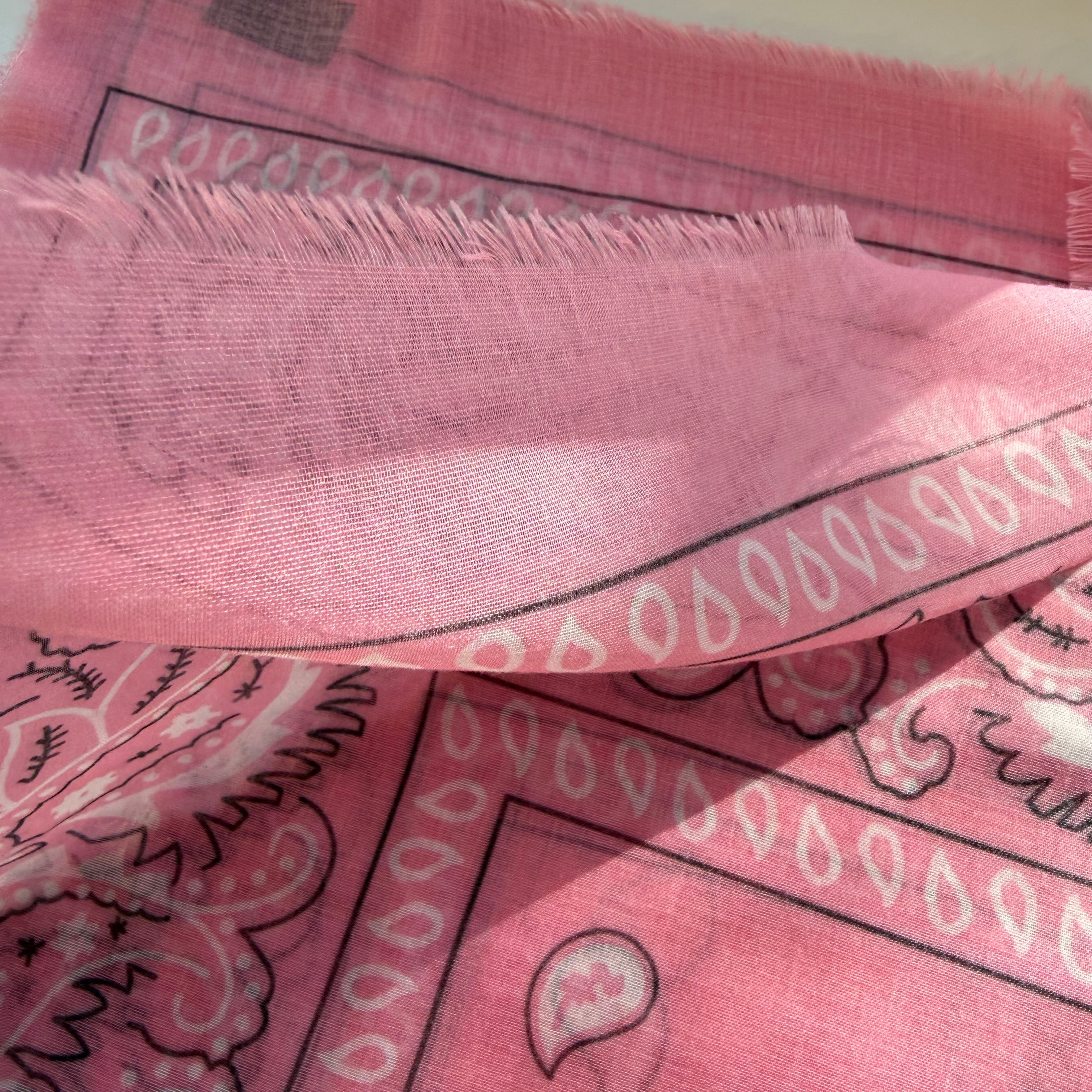 ‘CANDY FLOSS’ PINK THE MULTIWAY SQUARE BANDANA SCARF