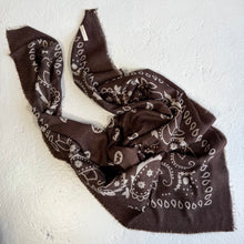Load image into Gallery viewer, ‘ESPRESSO’ BROWN FINE KNIT BANDANA SCARF
