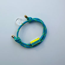 Load image into Gallery viewer, DREAM HAPPY BLUE &amp; YELLOW ROPE BRACELET SALE
