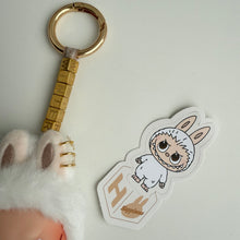 Load image into Gallery viewer, ‘CUSTOM TEXT’ ‘H’ PIN FOR LOVE (MINI) BOOM BESPOKE LABUBU NEUTRAL PACK
