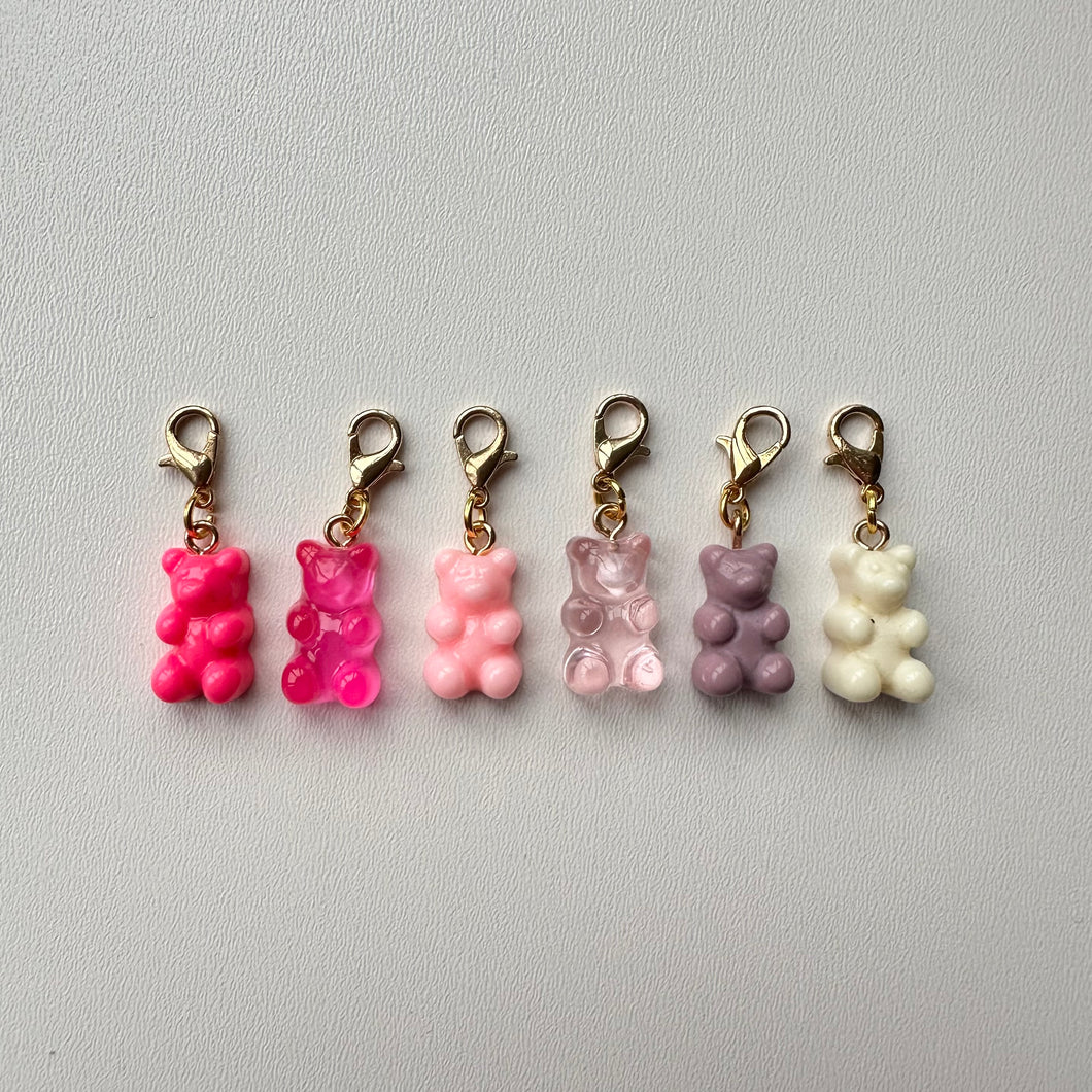 SET OF 6 ´PINK’ GUMMY BEAR CHARMS BY BOOM BESPOKE