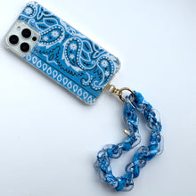 Load image into Gallery viewer, BLUE BANDANA JELLY PHONE CHAIN
