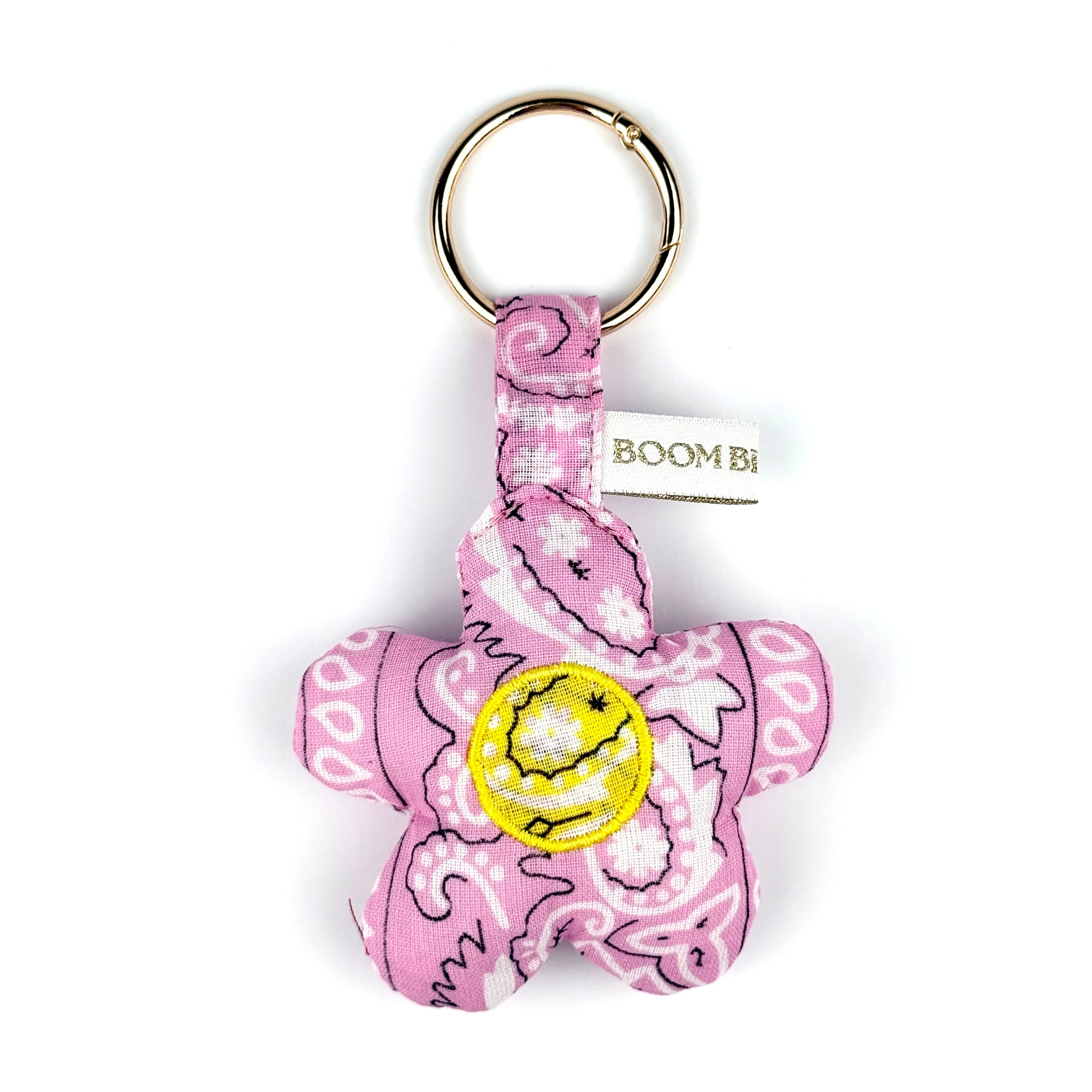 ‘PICKED FOR YOU’ PINK BOOM PUFFY BANDANA FLOWER BAG CHARM