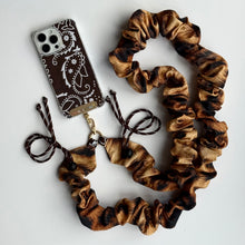Load image into Gallery viewer, ‘LEOPARD’ BROWN BANDANA ADJUSTABLE CROSSBODY PHONE STRAP
