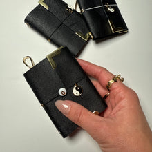 Load image into Gallery viewer, ‘YIN TO MY YANG’ MINI BLACK LEATHER BOOM BINDER
