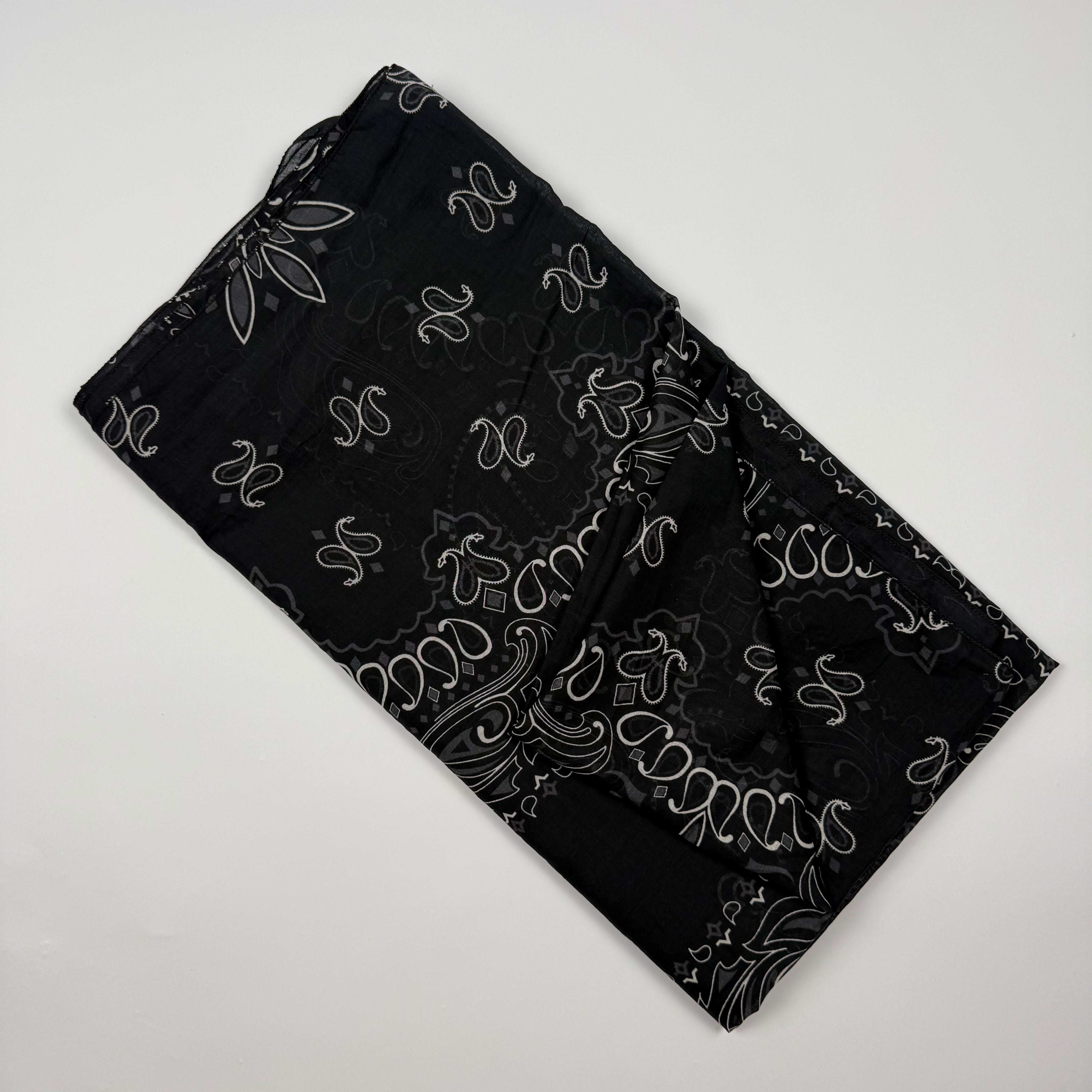 'CAFÈ NOIR' BLACK BANDANA MULTIWAY COTTON SET