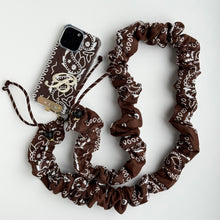 Load image into Gallery viewer, BROWN BANDANA ADJUSTABLE CROSSBODY PHONE STRAP
