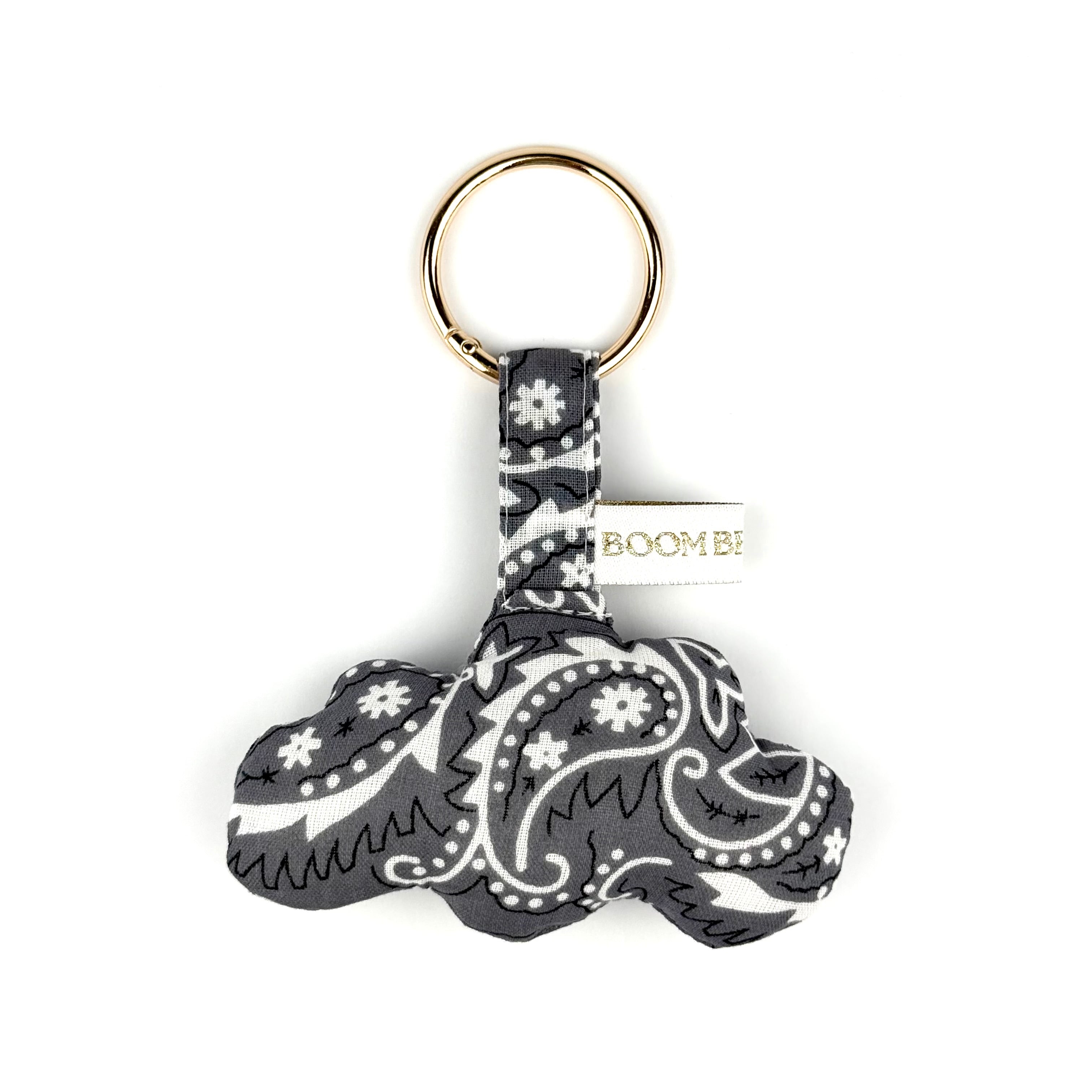 ‘HEAD IN THE CLOUDS’ GREY BOOM PUFFY BANDANA CLOUD BAG CHARM