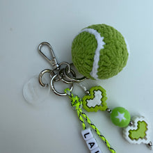 Load image into Gallery viewer, ‘TENNIS’ CROCHET &amp; BEADED BAG CHARM BY BOOM BESPOKE
