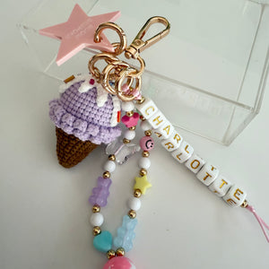 ICE CREAM PIC’N’MIX BOOM BESPOKE BAG CHARM/KEYRING