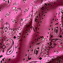 Load image into Gallery viewer, ‘FLAMINGO’ PINK BANDANA SILK MAXI SHIRT DRESS
