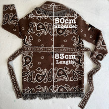 Load image into Gallery viewer, PREORDER‘MIDNIGHT’ BANDANA KNIT BELTED LONGLINE CARDIGAN
