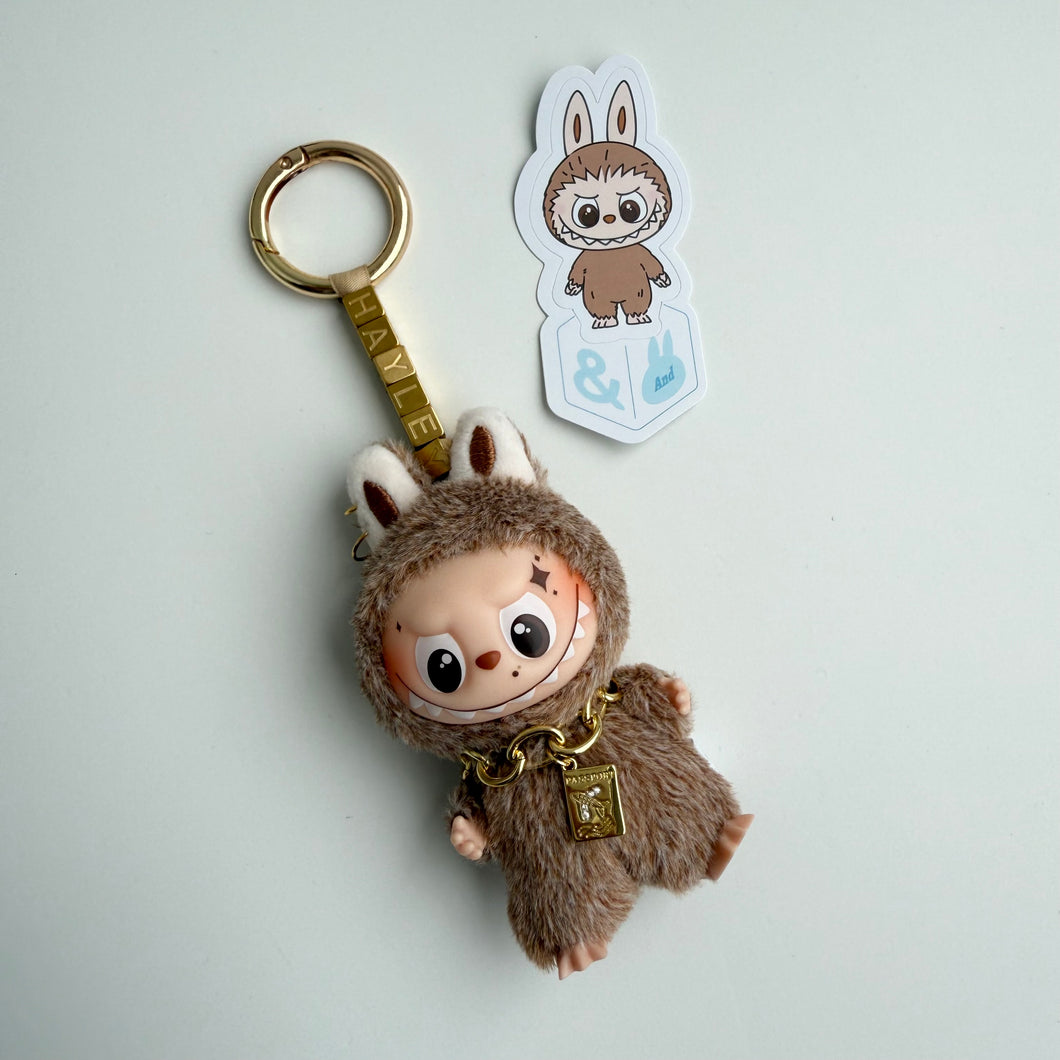 ‘CUSTOM TEXT’ ‘&’ PIN FOR LOVE (MINI) BOOM BESPOKE LABUBU NEUTRAL PACK